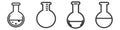 Flask Chemical Icon. Science Icon Set Vector Logo Symbol Royalty Free Stock Photo