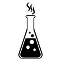 Flask with chemical reagent icon Royalty Free Stock Photo