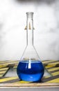 Flask with chemical reagents Royalty Free Stock Photo