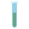 Flask chemistry icon, flat style