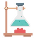 Flask Color Isolated Vector Icon that can be easily modified or edit Royalty Free Stock Photo