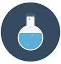 Flask Color Isolated Vector Icon that can be easily modified or edit Royalty Free Stock Photo