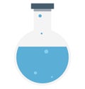 Flask Color Isolated Vector Icon that can be easily modified or edit Royalty Free Stock Photo
