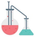 Flask Color Isolated Vector Icon that can be easily modified or edit Royalty Free Stock Photo