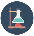 Flask Color Isolated Vector Icon that can be easily modified or edit Royalty Free Stock Photo