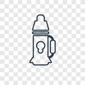 Flask concept vector linear icon isolated on transparent background, Flask concept transparency logo in outline style Royalty Free Stock Photo