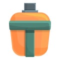 Flask for expeditions icon, cartoon style