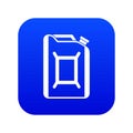 Flask for gasoline icon digital blue