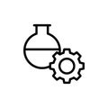 Flask, gear icon. Simple color vector elements of stinks icons for ui and ux, website or mobile application