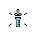 Flask, grass icon. Simple color with outline vector elements of automated farming icons for ui and ux, website or mobile Royalty Free Stock Photo