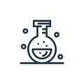 flask icon vector from health concept. Thin line illustration of flask editable stroke. flask linear sign for use on web and Royalty Free Stock Photo