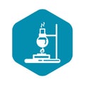 Flask lab burner icon, simple style Royalty Free Stock Photo