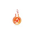 Flask Laboratory Glass Icon Vector Logo Template Royalty Free Stock Photo