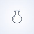 Flask, Laboratory glassware instruments , vector best line icon Royalty Free Stock Photo