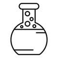 Flask pot genetic icon outline vector. Science study molecule Royalty Free Stock Photo