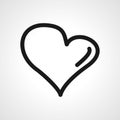 Heart line icon. heart simple line icon Royalty Free Stock Photo
