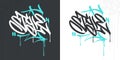 Flat Abstract Hip Hop Hand Written Urban Street Art Graffiti Style Word Style Vector Illustration Art Royalty Free Stock Photo