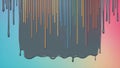 flat aesthetic linear dripping grey paint on multicolo ai generated Royalty Free Stock Photo