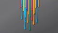 flat aesthetic linear dripping multicolor paint on gre ai generated Royalty Free Stock Photo