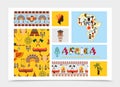 Flat African Native Elements Composition Royalty Free Stock Photo