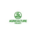 Flat AGRICULTURE PROJECT Plants Leaf logo design