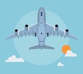 Flat airplane illustration