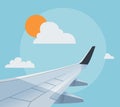 Flat airplane illustration