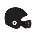 Flat american football helmet