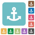 Flat anchor icons