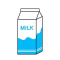 Milk Icon Clipart PNG with Black Line Isolated on Transparent Background