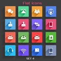Flat Application Icons Set Royalty Free Stock Photo