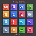 Flat Application Icons Set 6 Royalty Free Stock Photo