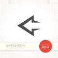 Flat arrow icon. Universal vector eps element for user interface.