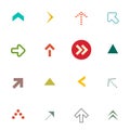 Flat Arrows Set. Vector Arrow Symbols