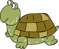 Flat Art Tortoise Cartoon Character Illustration