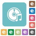 Flat audio CD icons Royalty Free Stock Photo