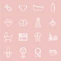 Flat baby icons collection Royalty Free Stock Photo