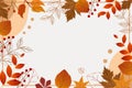 Flat background of blooming autumn design