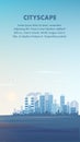 Flat Banner Illustration Panorama Modern Cityscape Royalty Free Stock Photo