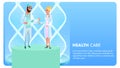 Flat Banner Illustration Public Health Care System