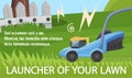 Flat Banner is Written Launcher of Your Lawn.