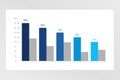 Flat bar chart, graph, scheme. Simply color editable. Infographics element. Vector Royalty Free Stock Photo