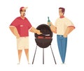 Flat Barbecue Party Royalty Free Stock Photo