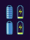 Flat battery charge for mobile device design. Vector mobile device concept. Vector illustration in flat style