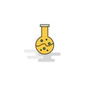 Flat Beaker Icon. Vector