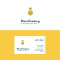 Flat Beaker Logo and Visiting Card Template. Busienss Concept Logo Design