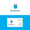 Flat Beaker Logo and Visiting Card Template. Busienss Concept Logo Design