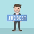 Flat The Best Businessman Color Illustration Design