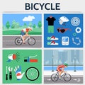 Flat Bicycle Square Concept