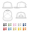 Flat bill cap